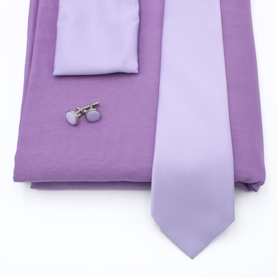 Lilac Purple Turban & Tie Set - Meri Dastar