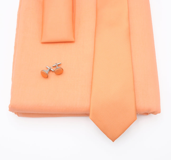 Apricot Orange Turban & Tie Set - Meri Dastar