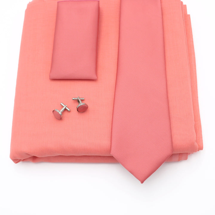 Flamingo Pink Turban & Tie Set - Meri Dastar