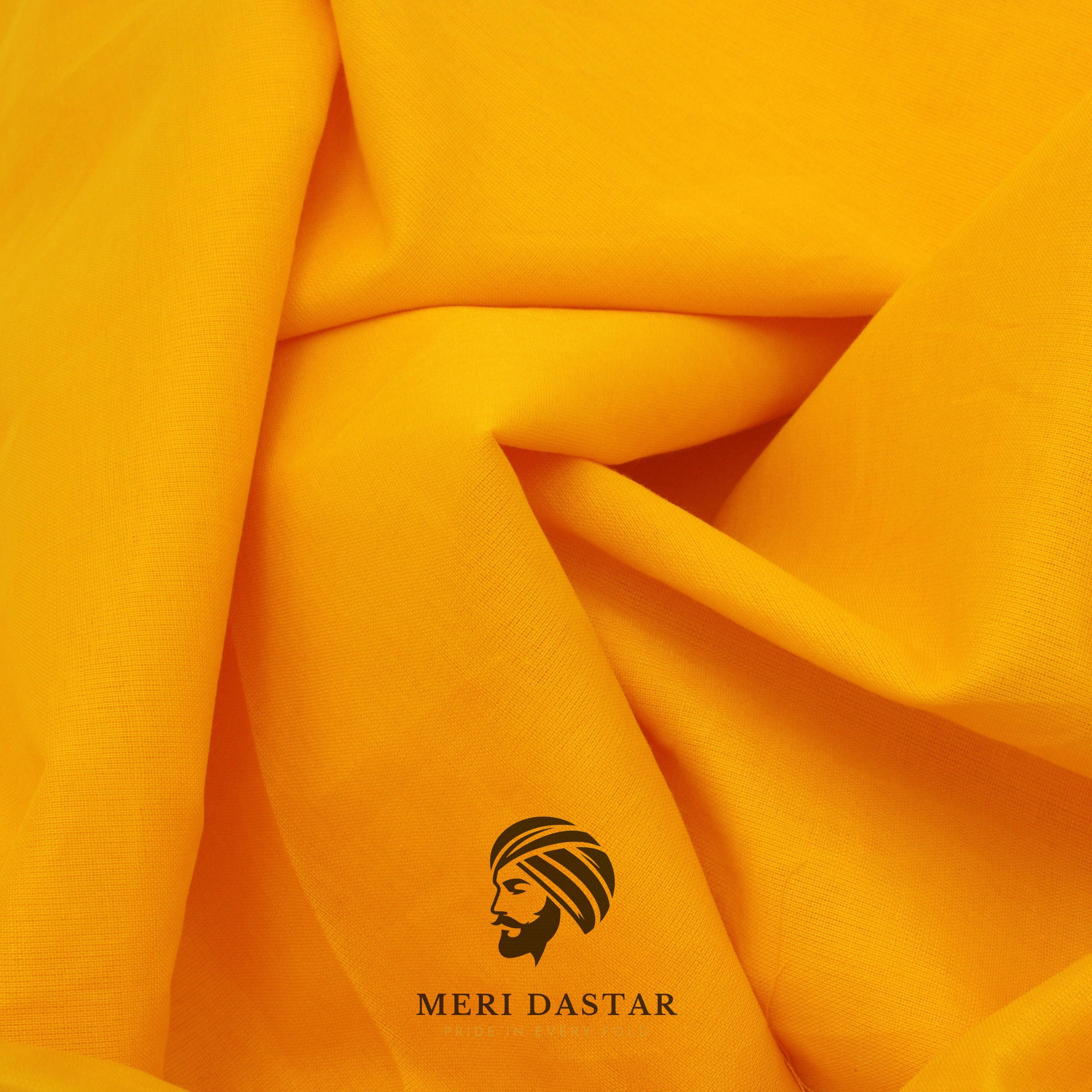 Mango Yellow Turban Premium Full Voile | Meri Dastar