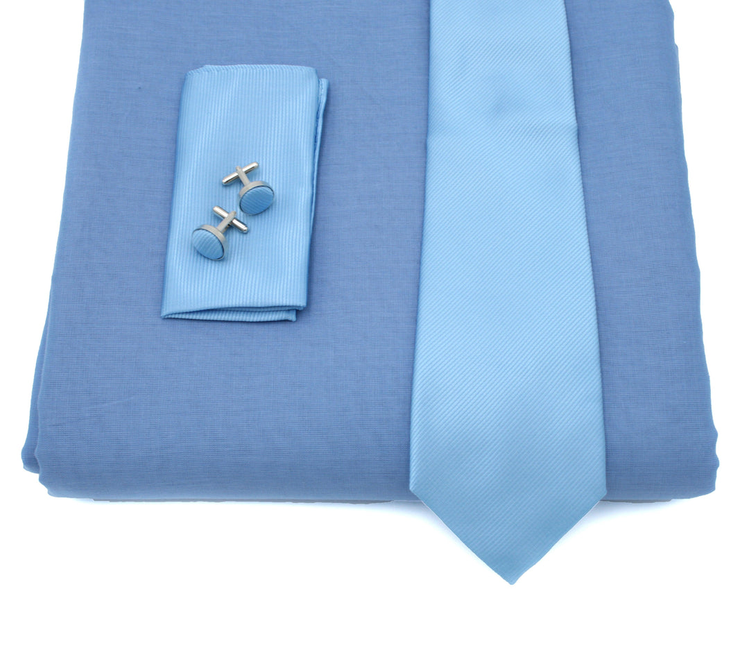 Sky Blue Turban & Tie Set - Meri Dastar