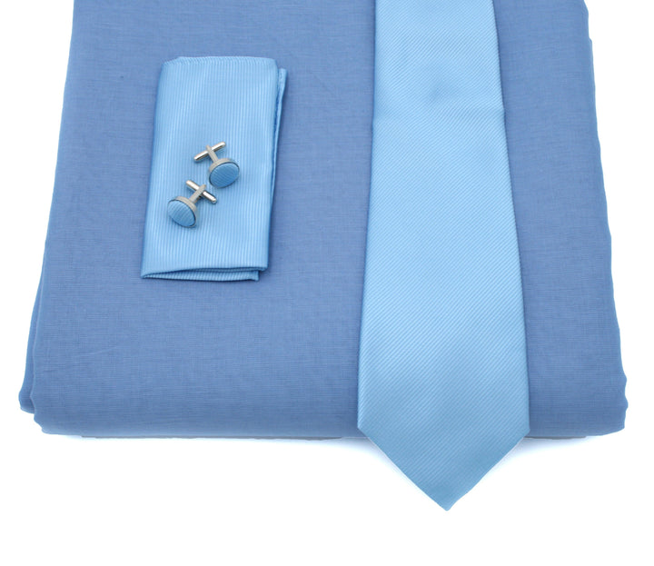Sky Blue Turban & Tie Set - Meri Dastar