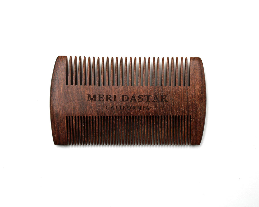 Wooden comb with &